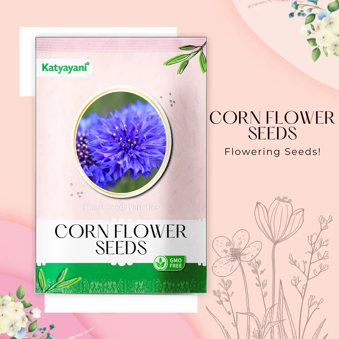 Corn Flower Mix Flowering Seeds