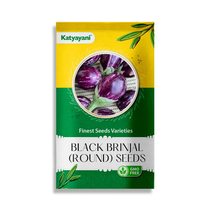 Black Brinjal (Round) Vegitable Seeds