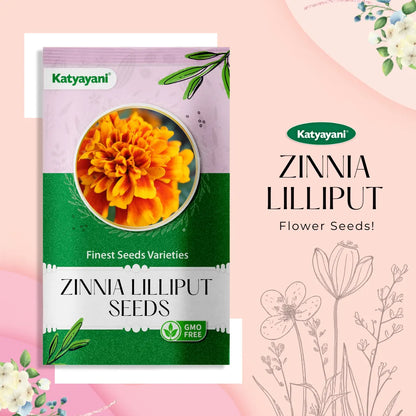 Zinnia Lilliput Mix Flowering Seeds