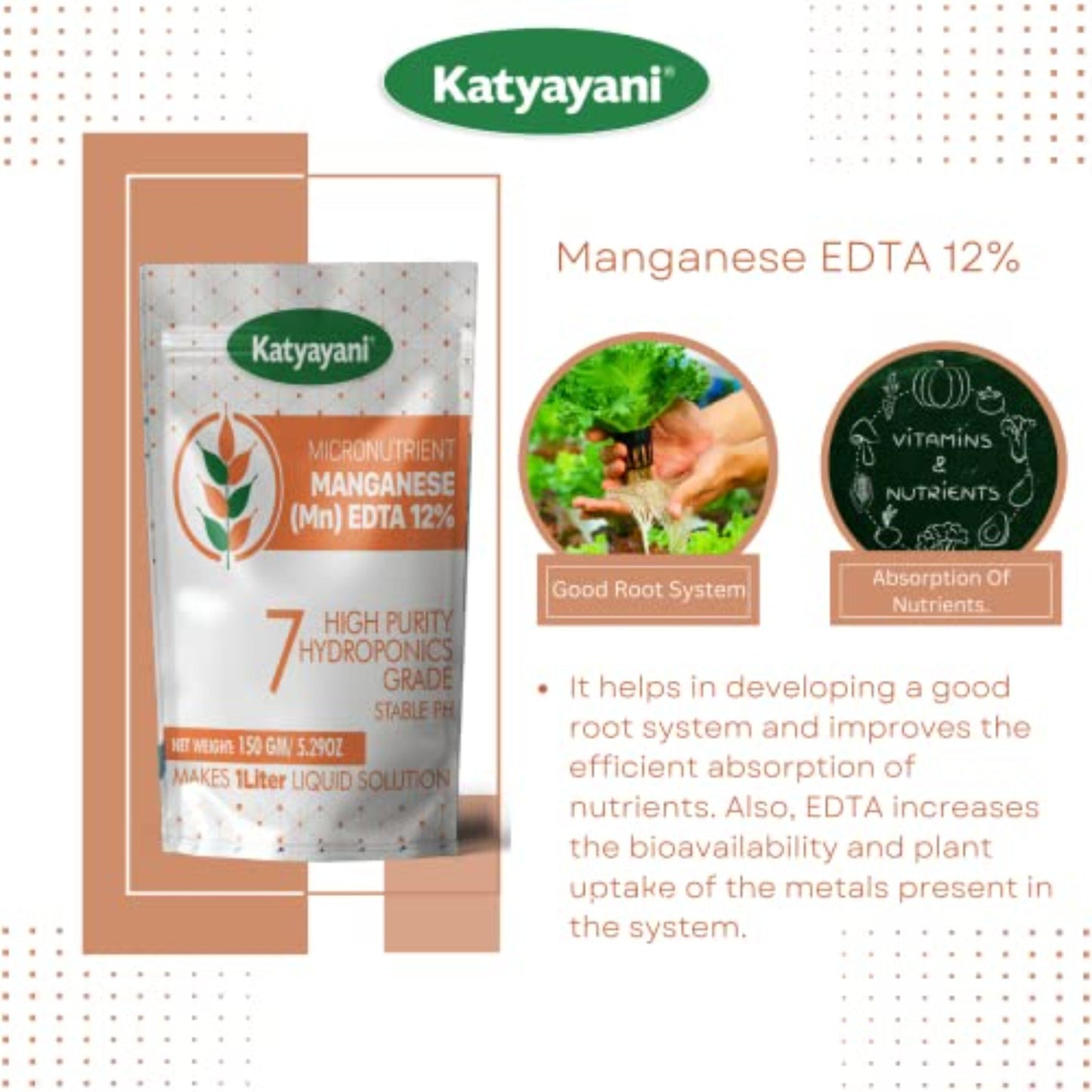 Manganese EDTA 12% (Pack of 3 (150g x 3))