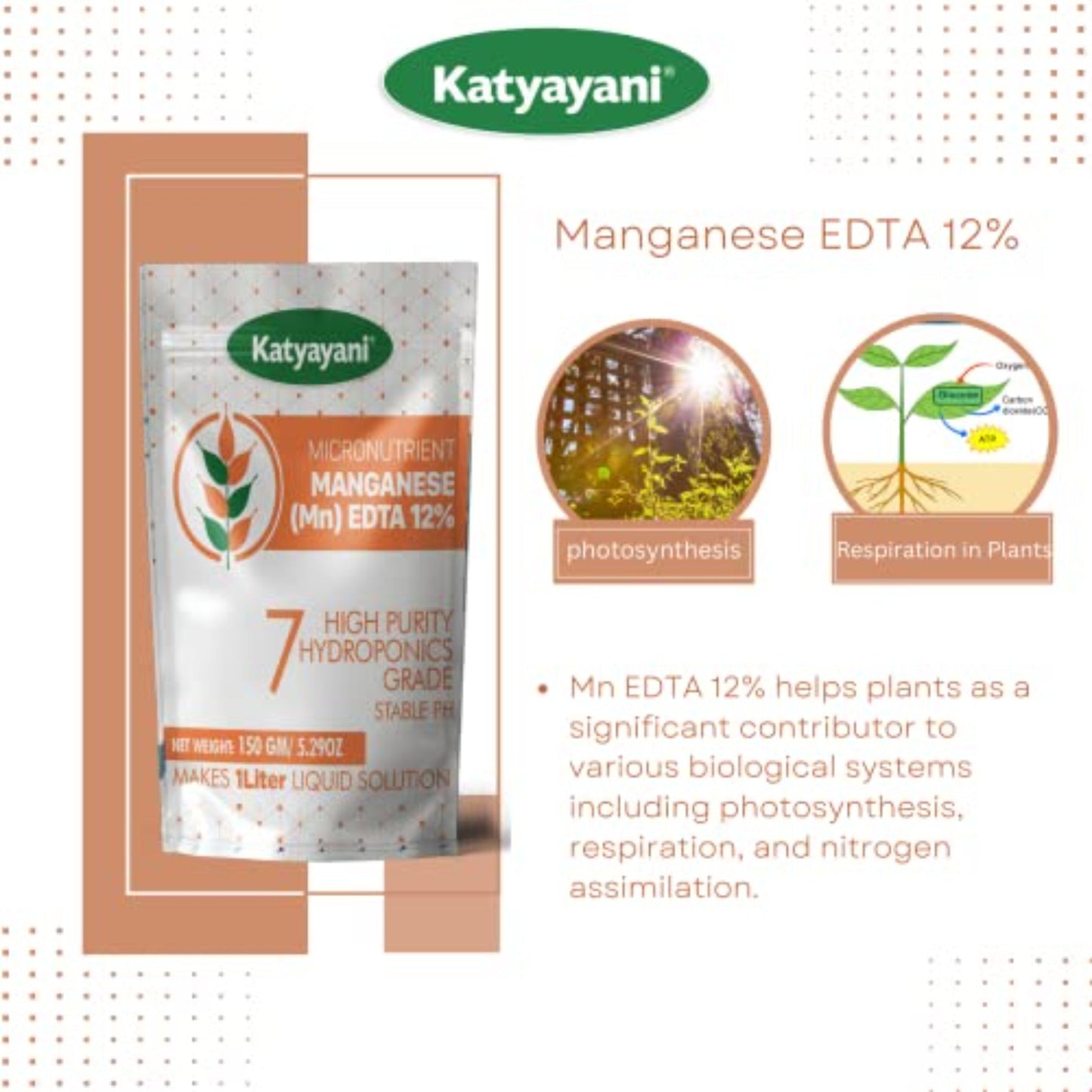 Manganese EDTA 12% (Pack of 3 (150g x 3))